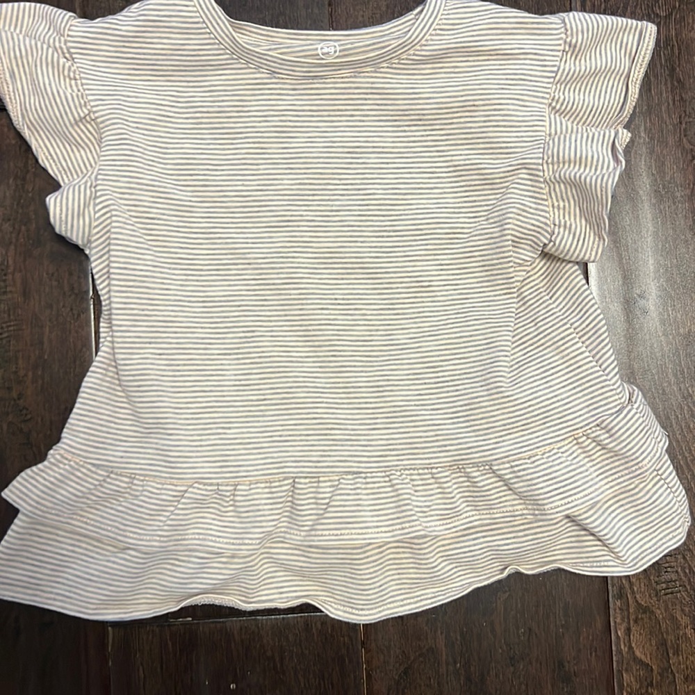 AG Jeans Toddler Girls Striped Short Sleeved Peplum Top!